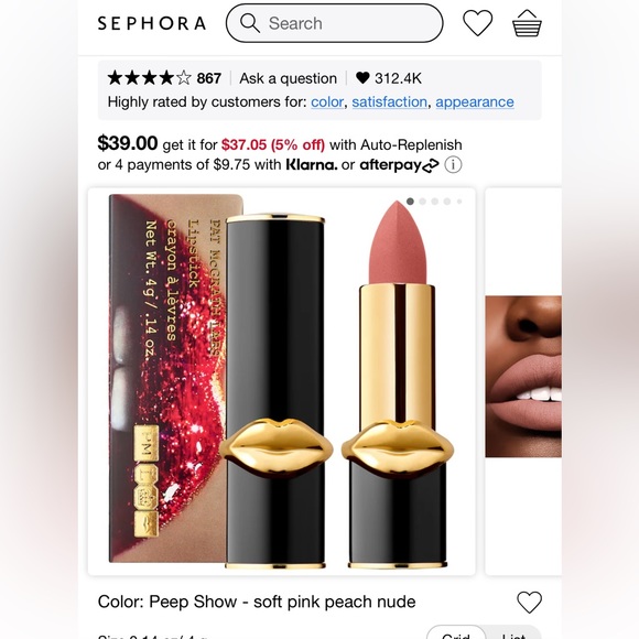 Pat McGrath MatteTrance™ Lipstick in Peep Show - Picture 2 of 6